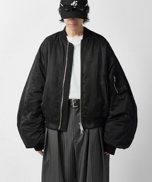 Lui's（ルイス）の「【Neucon】SHIRRING ARM DOUBLE ZIP MA-1 / シャーリングアームダブルジップボンバージャケット / MA1（MA-1）」