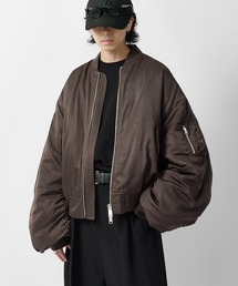 Lui's（ルイス）の「【Neucon】SHIRRING ARM DOUBLE ZIP MA-1   シャーリングアームダブルジップボンバージャケット   MA1（MA-1）」