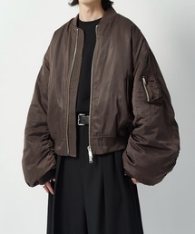 Lui's（ルイス）の「【Neucon】SHIRRING ARM DOUBLE ZIP MA-1 / シャーリングアームダブルジップボンバージャケット / MA1（MA-1）」