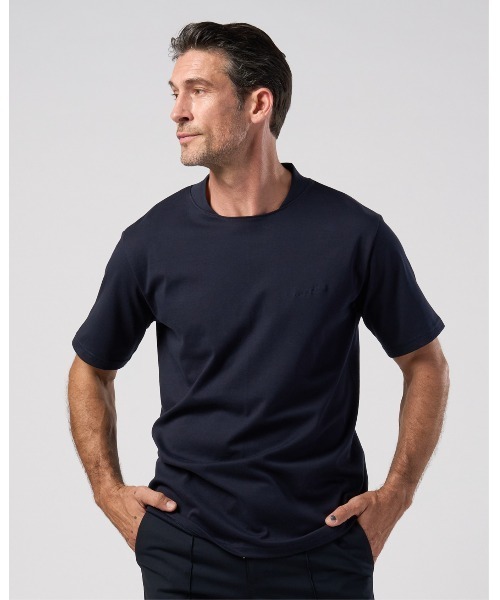 wjk（ダヴルジェイケイ）の「luxury cotton high back neck S/S（Tシャツ/カットソー・メンズ・ブラック/ネイビー/ホワイト・SMALL/MEDIUM/LARGE/X-LARGE）」の15枚目の写真