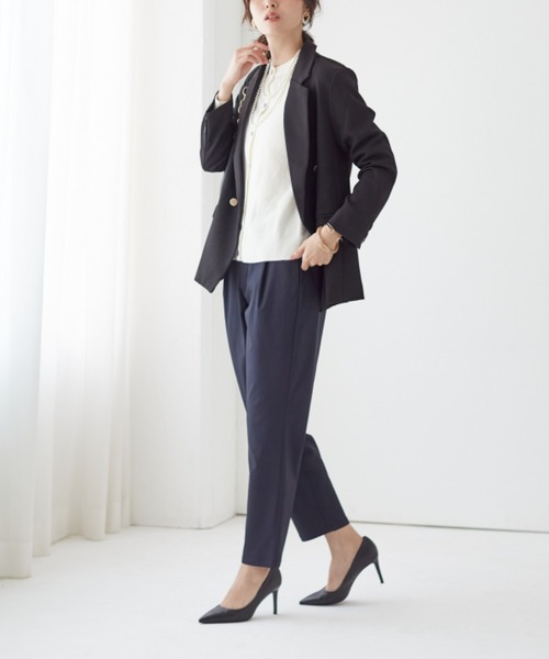 Tuche（トゥシェ）の「Tuche/トゥシェ テーパードパンツ マットレーヨン混 ストレッチ（その他パンツ・レディース・ネイビー/グレー/ブラック・MEDIUM/LARGE/X-LARGE/SMALL）」の6枚目の写真