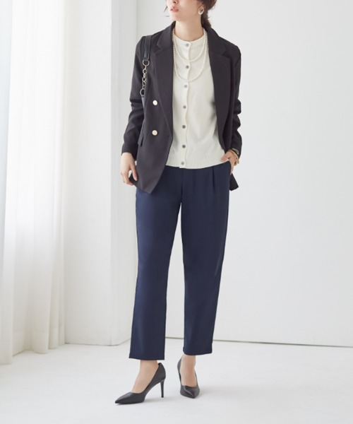 Tuche（トゥシェ）の「Tuche/トゥシェ テーパードパンツ マットレーヨン混 ストレッチ（その他パンツ・レディース・ネイビー/グレー/ブラック・MEDIUM/LARGE/X-LARGE/SMALL）」の5枚目の写真