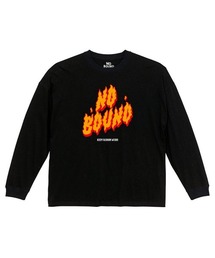 NOBOUND(ノーバウンド) 長袖Tシャツ メンズ レディース ユニセックス ファイヤーロゴ プリント ビッグシルエット Tシャツ 長袖 トップス カットソー ストリート カジュアル