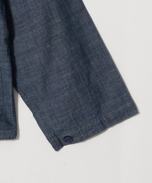 green label relaxing(グリーンレーベルリラクシング)の「【別注】【WEB限定】<3/2 WORKS>シャンブレー カバーオール シャツアウター(カバーオール・メンズ・ブラック/ネイビー・L/M/S/XL)」の12枚目の写真