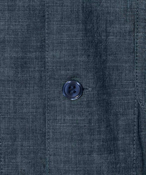green label relaxing(グリーンレーベルリラクシング)の「【別注】【WEB限定】<3/2 WORKS>シャンブレー カバーオール シャツアウター(カバーオール・メンズ・ブラック/ネイビー・L/M/S/XL)」の5枚目の写真