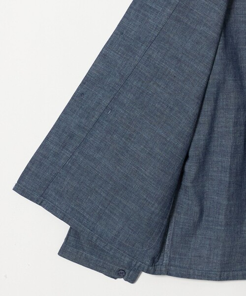 green label relaxing(グリーンレーベルリラクシング)の「【別注】【WEB限定】<3/2 WORKS>シャンブレー カバーオール シャツアウター(カバーオール・メンズ・ブラック/ネイビー・L/M/S/XL)」の6枚目の写真