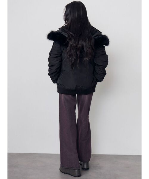 MURUA(ムルーア)の「ベルテッドN-3B 冬服(ブルゾン・レディース・ブラック/グリーン・FREE)」の12枚目の写真