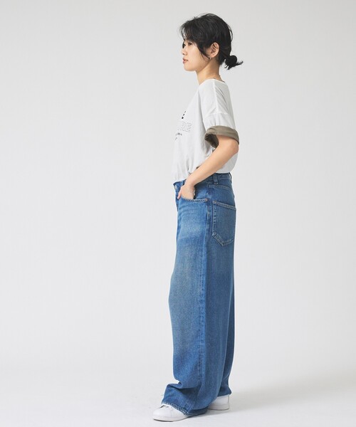 AGOLDE(エーゴールドイー)の「【AGOLDE/エーゴールドイー】ROUNDED BAGGY EXPRESSION / バギーデニムパンツ(デニムパンツ・レディース・ブルー・27/26/25/24)」の4枚目の写真