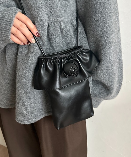 apres jour clair】フラワーショルダーバッグ（ショルダーバッグ
