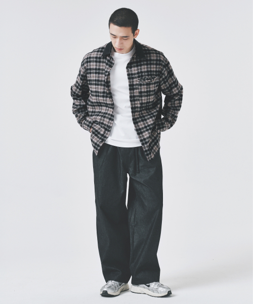COLD BLANKET（コールドブランケット）の「レザー襟オーバーサイズチェックシャケット（シャツ/ブラウス・レディース・その他・FREE）」の9枚目の写真