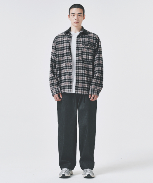 COLD BLANKET（コールドブランケット）の「レザー襟オーバーサイズチェックシャケット（シャツ/ブラウス・レディース・その他・FREE）」の10枚目の写真
