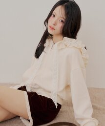 Chico（チコ）の「フードフリルパーカー（パーカー）」