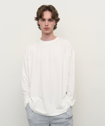 DEL MAR（デルマー）の「ESSENTIALS セミオーバーサイズ モダール ロングスリーブ - ホワイト（Tシャツ/カットソー）」