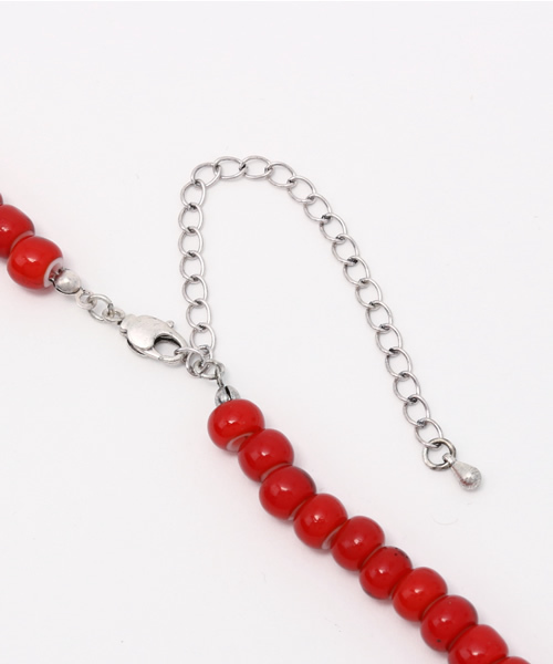 RAGEBLUE（レイジブルー）の「【WHITE HEARTS】ビーズネックレス/720018（ネックレス・メンズ・レッド/ブルー・FREE）」の4枚目の写真