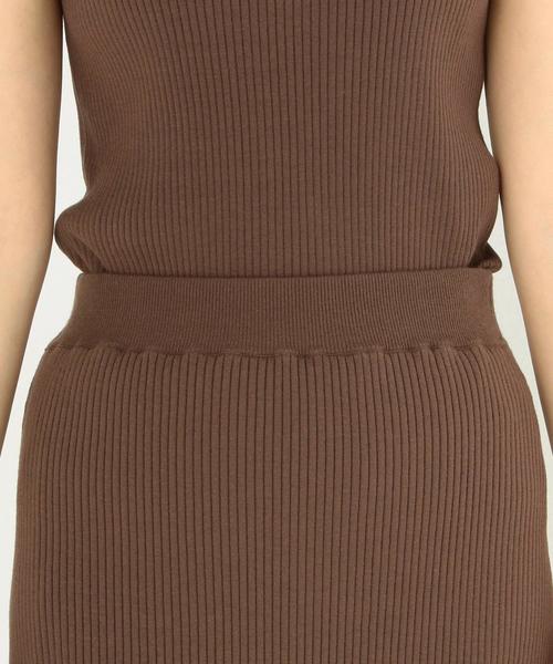 Another Edition（アナザーエディション）の「リブショートスカート/AEMFC RIB SHORT SK◆（スカート・レディース・ブラウン/ライトピンク・FREE）」の10枚目の写真