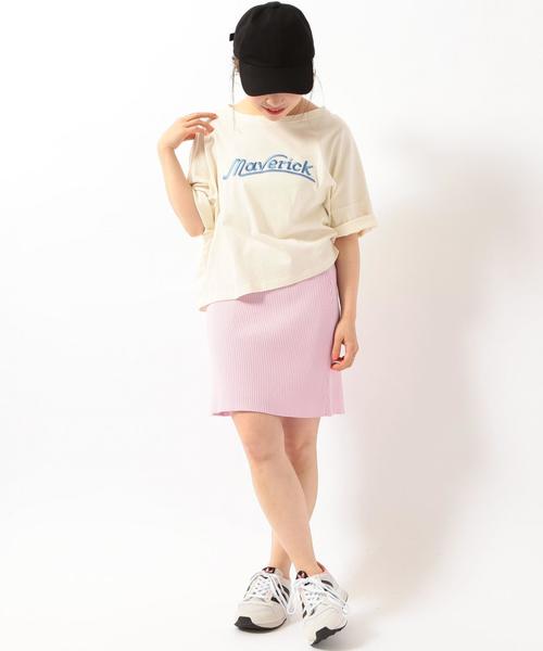 Another Edition（アナザーエディション）の「リブショートスカート/AEMFC RIB SHORT SK◆（スカート・レディース・ブラウン/ライトピンク・FREE）」の8枚目の写真