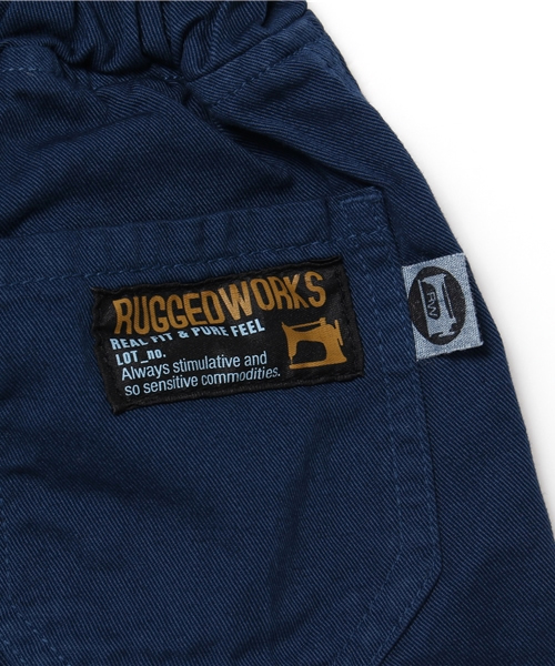 RUGGEDWORKS（ラゲッドワークス）の「ひざ下丈ハーフパンツ（チノパンツ・キッズ・サンドベージュ/ネイビー/ダークネイビー/グレー/ブルー/カーキ・90cm/100cm/120cm/110cm/80ｃｍ/130cm/140cm）」の12枚目の写真