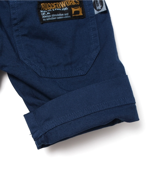 RUGGEDWORKS（ラゲッドワークス）の「ひざ下丈ハーフパンツ（チノパンツ・キッズ・サンドベージュ/ネイビー/ダークネイビー/グレー/ブルー/カーキ・90cm/100cm/120cm/110cm/80ｃｍ/130cm/140cm）」の13枚目の写真