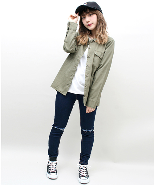 PUNYUS（プニュズ）の「スラッシュスキニーパンツ（デニムパンツ・レディース・ブラック/インディゴブルー/ダークインディゴブルー・1/2/4/3）」の3枚目の写真