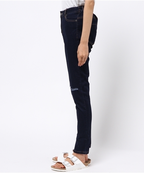 PUNYUS（プニュズ）の「スラッシュスキニーパンツ（デニムパンツ・レディース・ブラック/インディゴブルー/ダークインディゴブルー・1/2/4/3）」の15枚目の写真