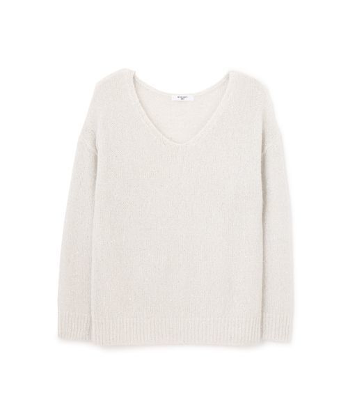 NATURAL BEAUTY BASIC（ナチュラルビューティーベーシック）の「スパンコールミックスニット（ニット/セーター・レディース・グレー/ホワイト系その他/ピンク・MEDIUM）」の22枚目の写真