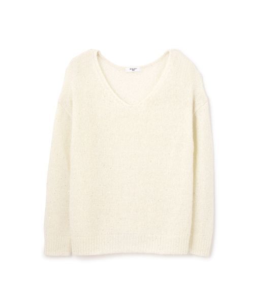 NATURAL BEAUTY BASIC（ナチュラルビューティーベーシック）の「スパンコールミックスニット（ニット/セーター・レディース・グレー/ホワイト系その他/ピンク・MEDIUM）」の10枚目の写真