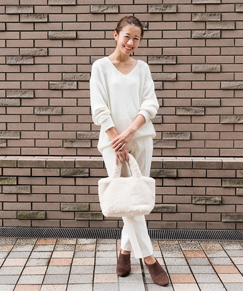 NATURAL BEAUTY BASIC（ナチュラルビューティーベーシック）の「スパンコールミックスニット（ニット/セーター・レディース・グレー/ホワイト系その他/ピンク・MEDIUM）」の16枚目の写真