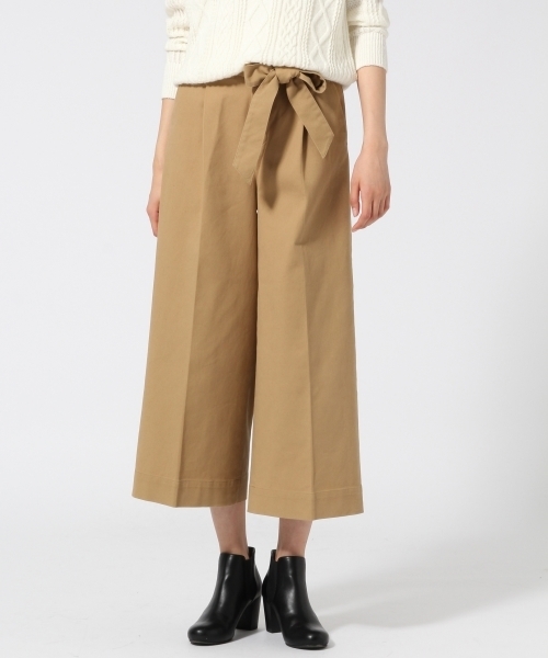 GLOBAL WORK(グローバルワーク)の「ベルトツキチノワイドパンツ/737002(チノパンツ・レディース・ブラウン/ブラック・LARGE/MEDIUM/SMALL)」の2枚目の写真