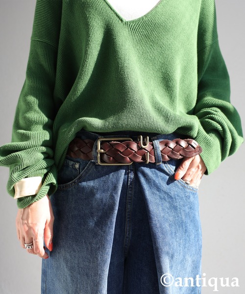 antiqua（アンティカ）の「本革メッシュベルト（ベルト・レディース・ブラック/ブラウン/キャメル/レッド・FREE）」の10枚目の写真