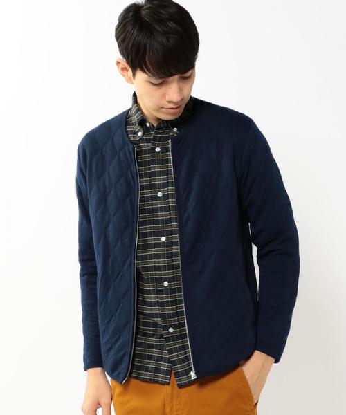 coen（コーエン）の「キルティングジップクルーカーディガン（カーディガン/ボレロ・メンズ・ブラック/ネイビー・MEDIUM/LARGE/X-LARGE/SMALL）」の2枚目の写真