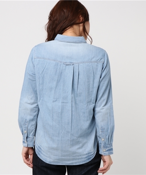 Moname（モナーム）の「■Moname   デニムシャツ   DENIM SHIRTS(デニムシャツ)/41171061（シャツ/ブラウス・レディース・ライトブルー/ブルー・SMALL/MEDIUM/X-SMALL）」の5枚目の写真