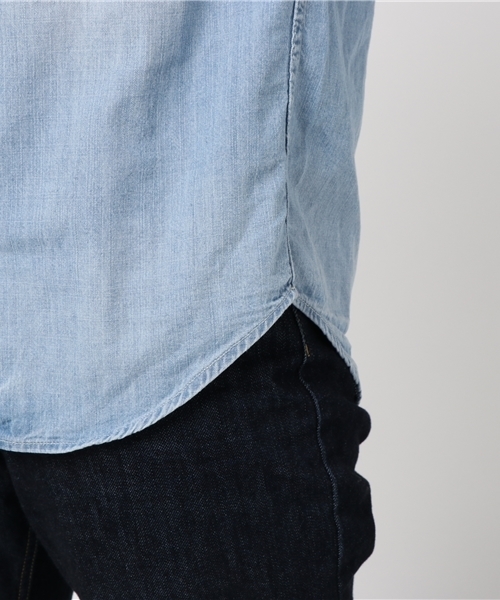 Moname（モナーム）の「■Moname   デニムシャツ   DENIM SHIRTS(デニムシャツ)/41171061（シャツ/ブラウス・レディース・ライトブルー/ブルー・SMALL/MEDIUM/X-SMALL）」の9枚目の写真