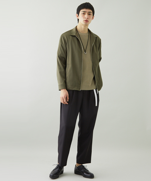 STUDIOUS（ステュディオス）の「【STUDIOUS】リブニットＴシャツ（ニット/セーター・メンズ・カーキ/ワイン/ベージュ・3/1/2）」の5枚目の写真