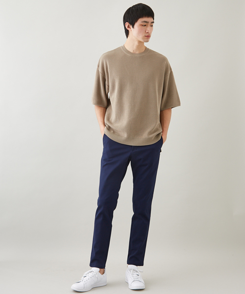 STUDIOUS（ステュディオス）の「【STUDIOUS】リブニットＴシャツ（ニット/セーター・メンズ・カーキ/ワイン/ベージュ・3/1/2）」の6枚目の写真