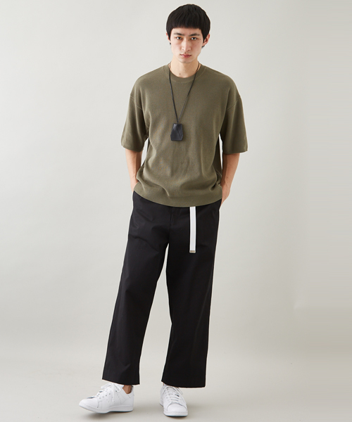 STUDIOUS（ステュディオス）の「【STUDIOUS】リブニットＴシャツ（ニット/セーター・メンズ・カーキ/ワイン/ベージュ・3/1/2）」の7枚目の写真