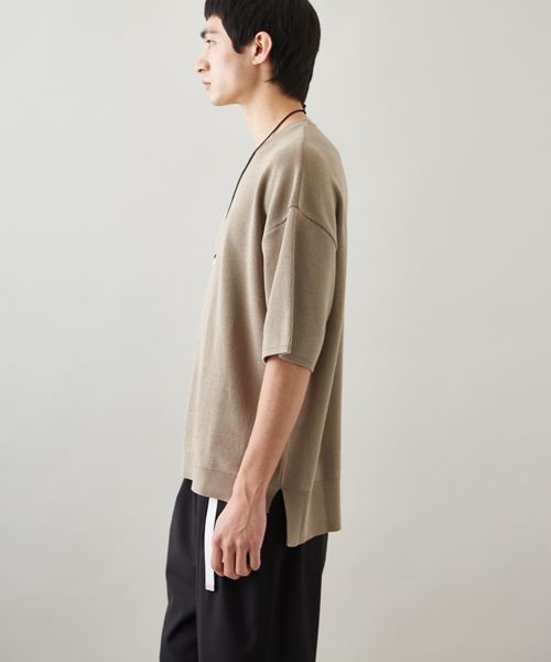 STUDIOUS（ステュディオス）の「【STUDIOUS】リブニットＴシャツ（ニット/セーター・メンズ・カーキ/ワイン/ベージュ・3/1/2）」の20枚目の写真
