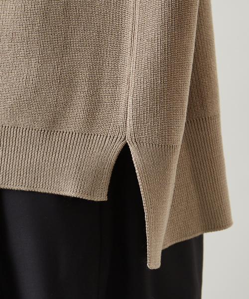 STUDIOUS（ステュディオス）の「【STUDIOUS】リブニットＴシャツ（ニット/セーター・メンズ・カーキ/ワイン/ベージュ・3/1/2）」の12枚目の写真
