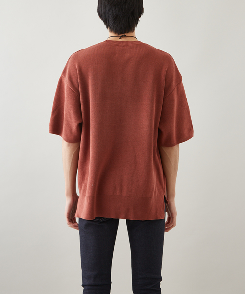 STUDIOUS（ステュディオス）の「【STUDIOUS】リブニットＴシャツ（ニット/セーター・メンズ・カーキ/ワイン/ベージュ・3/1/2）」の10枚目の写真
