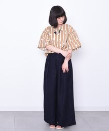 POU DOU DOU | サイドスリットタックパンツ(その他パンツ)