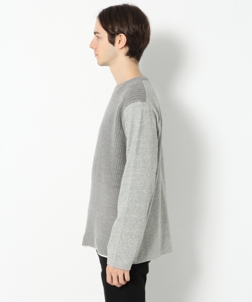 GLOBAL WORK(グローバルワーク)の「ストラクチャーニットキリカエT/767716(Tシャツ/カットソー・メンズ・ブラック/グレー・SMALL/MEDIUM/LARGE/X-LARGE)」の5枚目の写真