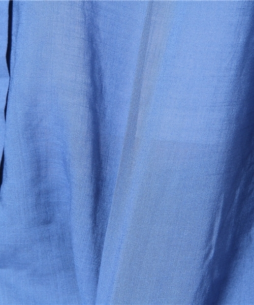 NANO universe（ナノユニバース）の「FF/レーヨンシャツ カシュクール（シャツ/ブラウス・レディース・ブルー/ライトブルー/ホワイト・FREE）」の9枚目の写真
