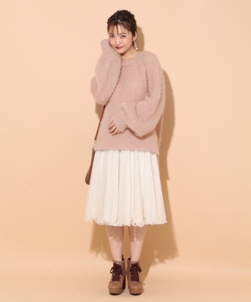 Heather(ヘザー)の「キラフワ*チュールスカート 772250(スカート・レディース・アイボリー/ブラック/グレー・FREE)」の5枚目の写真