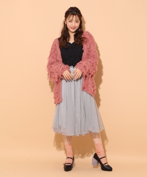 Heather(ヘザー)の「キラフワ*チュールスカート 772250(スカート・レディース・アイボリー/ブラック/グレー・FREE)」の7枚目の写真