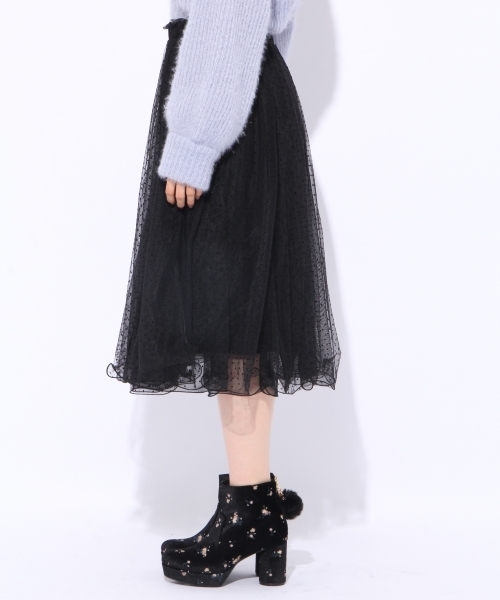 Heather(ヘザー)の「キラフワ*チュールスカート 772250(スカート・レディース・アイボリー/ブラック/グレー・FREE)」の8枚目の写真