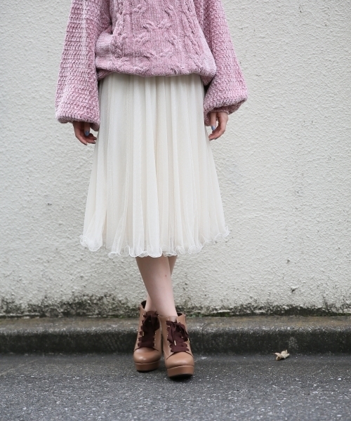 Heather(ヘザー)の「キラフワ*チュールスカート 772250(スカート・レディース・アイボリー/ブラック/グレー・FREE)」の14枚目の写真