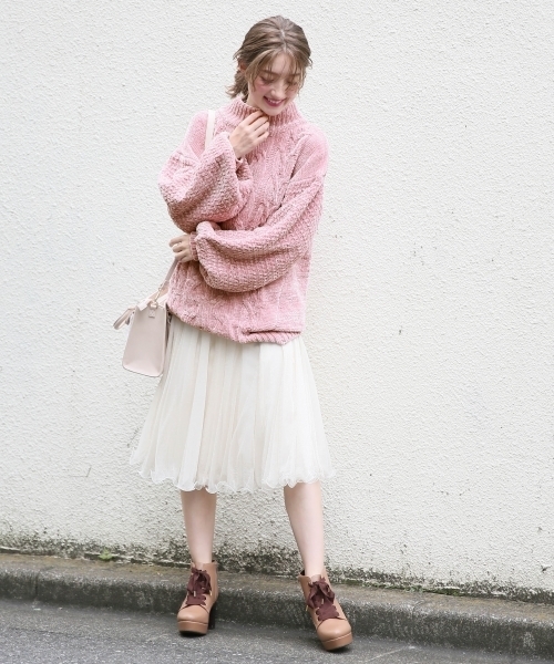 Heather(ヘザー)の「キラフワ*チュールスカート 772250(スカート・レディース・アイボリー/ブラック/グレー・FREE)」の4枚目の写真