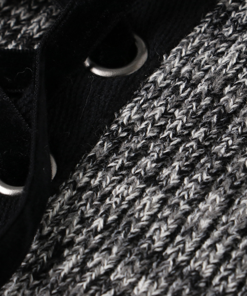 SLY（スライ）の「LACE UP RIB CORSET（ベルト・レディース・ブラック/オフホワイト/ブラックミックス・FREE）」の6枚目の写真