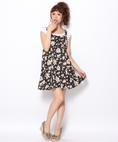 MAJESTIC LEGON(マジェスティックレゴン)の「J花柄キャミワンピース(ワンピース・レディース・ブルー系その他/ベージュ系その他/ピンク系その他・FREE)」の7枚目の写真