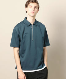 【ユナイテッドアローズ】透かし編み ギマ ハーフジップ ポロシャツ UNITED ARROWS（ユナイテッドアローズ）の「透かし編み ギマ