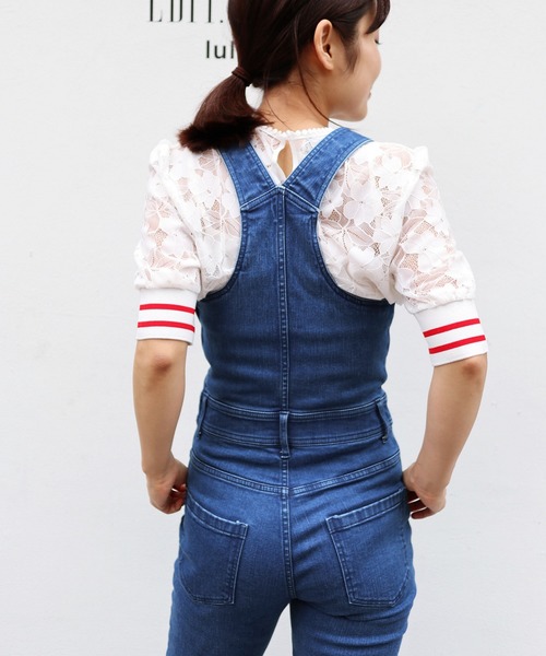 abc LULU エービーシールル デニムオールインワン サロペット